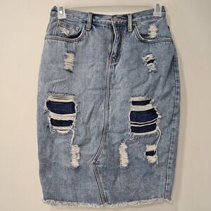 Skirted Fancy Denim Skirt Size M See Photos For Measurements